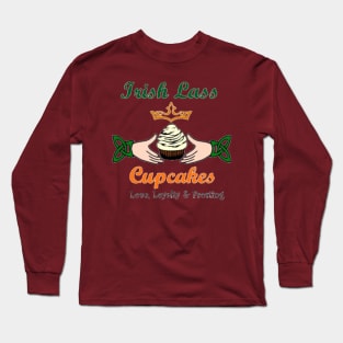 Irish Lass Cupcakes Merch- Full Logo Long Sleeve T-Shirt